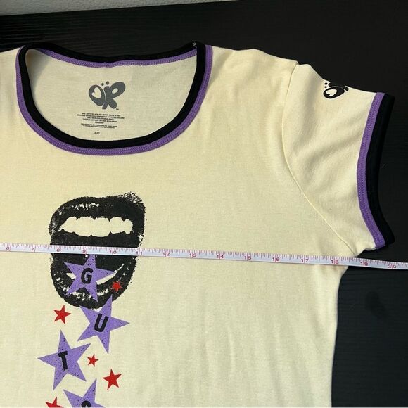 ✨ Olivia Rodrigo GUTS Ringer‎ Baby Tee Tour Official Merch XXL - Picture 5 of 6